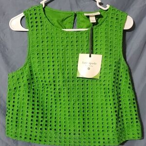 Kate Spade X Target Green Sleeveless Women's Crop Top, NWT